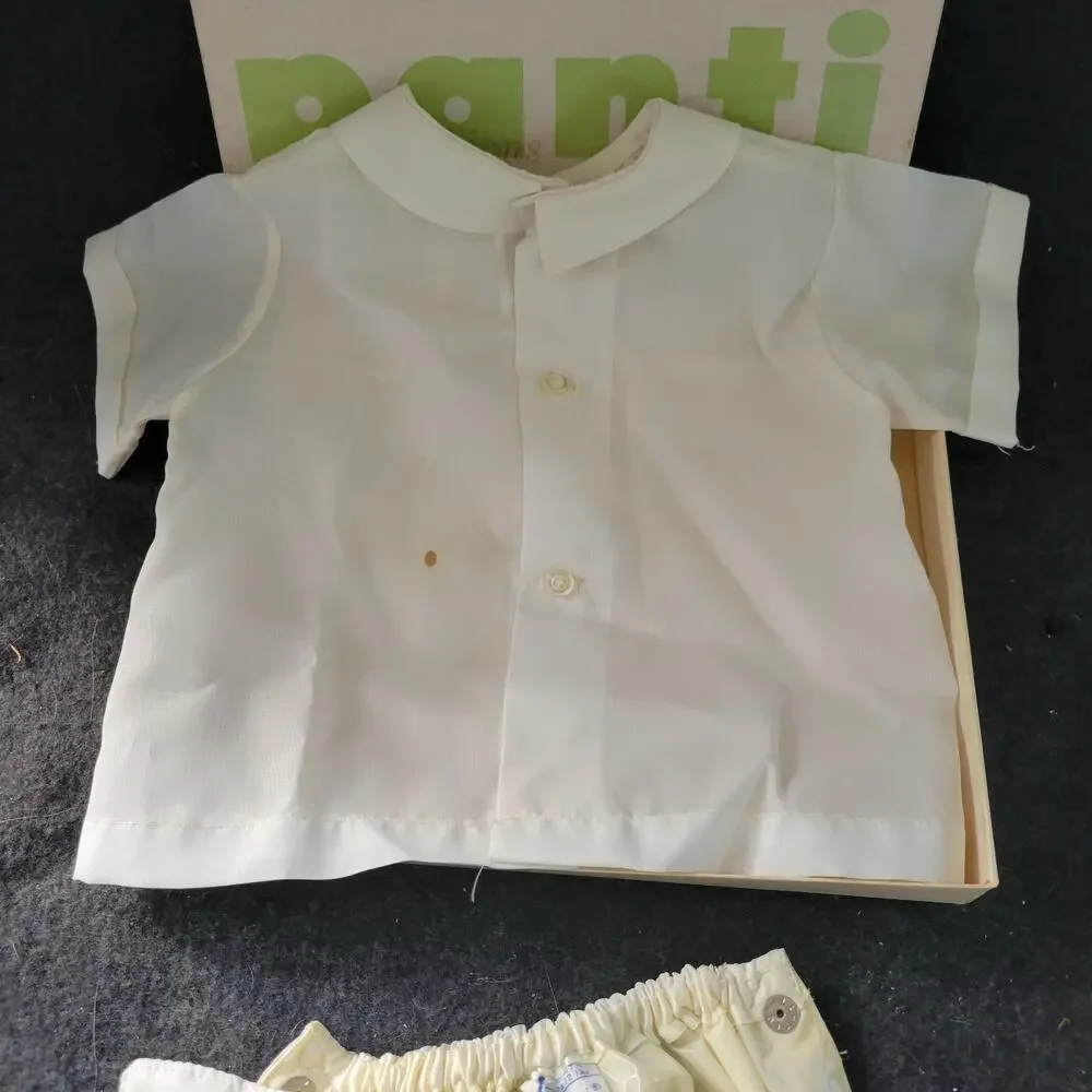 Vintage 1970s‎ Infant Boy's  Two-Piece Diaper Cover Shorts Handi Pandy Box🧷